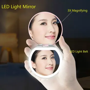 Luminous Mini Portable LED USB Charging Make-up Mirror With Lamp Make-up Girl Carry Round Small Mirror For Women
Luminous Mini Portable LED USB Charging Make-up Mirror With Lamp Make-up Girl Carry Round Small Mirror For Women