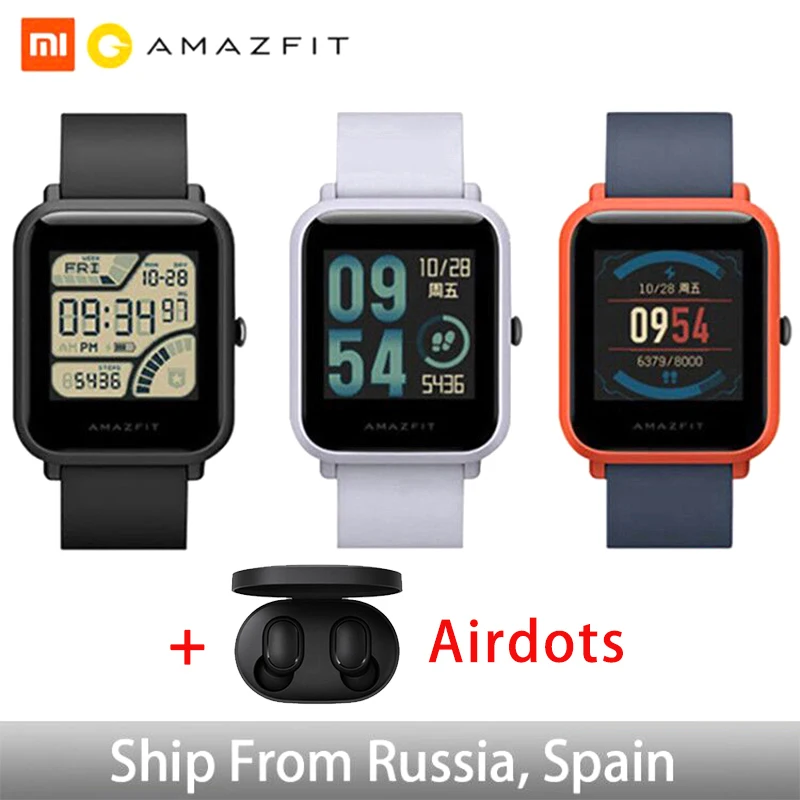 Amazfit Bip Smart Watch 45Days Long Battery Life English/ Spanish/ Russian Multi-language Global Version GPS Fitness Smartwatch
Amazfit Bip Smart Watch 45Days Long Battery Life English/ Spanish/ Russian Multi-language Global Version GPS Fitness Smartwatch