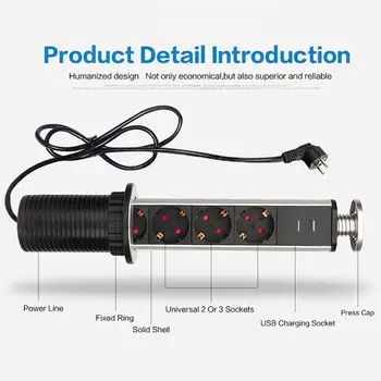 Dual USB 3 Port Multi-functional pop up power socket Electrical Tensile Power Outlet Universal Wall Socket EU /Uk Plug
Dual USB 3 Port Multi-functional pop up power socket Electrical Tensile Power Outlet Universal Wall Socket EU /Uk Plug