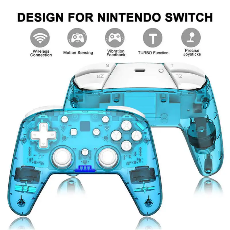 Bluetooth Wireless Transparent Four Colors Gamepad For Switch Wireless Joystick Game Controller For Switch Lite Android PC
Bluetooth Wireless Transparent Four Colors Gamepad For Switch Wireless Joystick Game Controller For Switch Lite Android PC