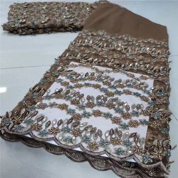 High Quality 2020 African French Beaded Net Lace Fabric Embroidered Nigerian Lace Fabric Handmade Lace Material For Dress
High Quality 2020 African French Beaded Net Lace Fabric Embroidered Nigerian Lace Fabric Handmade Lace Material For Dress