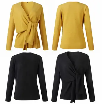 Womens Long Sleeve Tie Knot Front Sweater Wrap V-Neck Knitted Tunic Jumper Tops
Womens Long Sleeve Tie Knot Front Sweater Wrap V-Neck Knitted Tunic Jumper Tops