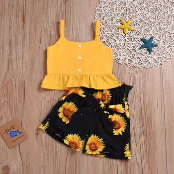 Pudcoco Toddler Baby Girl Clothes Sleeveless Strap Crop Ruffle Tops Sunflower Print Short Pants 2Pcs Outfits Clothes Summer
Pudcoco Toddler Baby Girl Clothes Sleeveless Strap Crop Ruffle Tops Sunflower Print Short Pants 2Pcs Outfits Clothes Summer