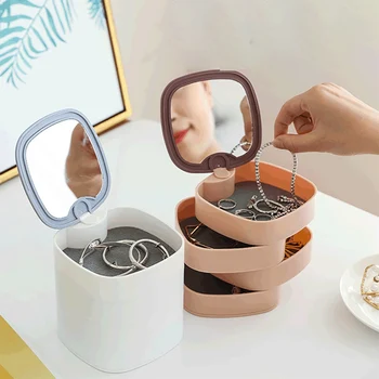 Multifunctional Rotating Jewelry Storage Box Ring Earring Necklace Storage Box Multi-layer Desktop Accessories Storage Box
Multifunctional Rotating Jewelry Storage Box Ring Earring Necklace Storage Box Multi-layer Desktop Accessories Storage Box