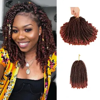 ANTONIAH350 Ombre Spring Twist Hair 8Inch Fluffy Crochet Braids Synthetic Hair Extensions Braids Kinky Curly Twists 30strands/pc
ANTONIAH350 Ombre Spring Twist Hair 8Inch Fluffy Crochet Braids Synthetic Hair Extensions Braids Kinky Curly Twists 30strands/pc