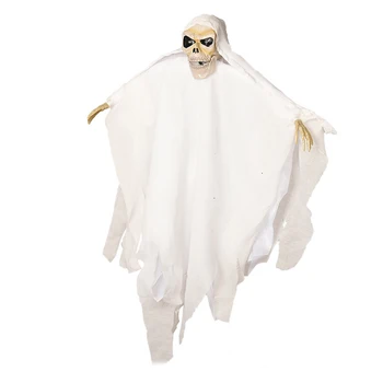 21 Inch Halloween Ghost Hanging Decoration Voice Control Scary Creepy Flying Skull Ghost with Red LED Light Eyes Halloween Gift
21 Inch Halloween Ghost Hanging Decoration Voice Control Scary Creepy Flying Skull Ghost with Red LED Light Eyes Halloween Gift