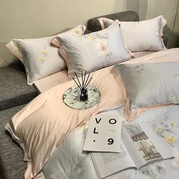 Import 60 Austria Lenzing Tencel Four-piece Set Quilt Cover Summer Bare Sleeping Silky American-Style Light Luxury Bedding Artic 
Import 60 Austria Lenzing Tencel Four-piece Set Quilt Cover Summer Bare Sleeping Silky American-Style Light Luxury Bedding Artic