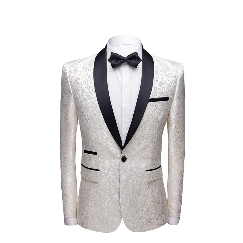 Classic White Jacquard Suit Men Jacket Slim Design Men Dress Jacket Asian Size S M L XL XXL 4XL Men Blazers High Quality
Classic White Jacquard Suit Men Jacket Slim Design Men Dress Jacket Asian Size S M L XL XXL 4XL Men Blazers High Quality