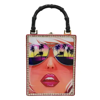 Double Flower "Lady & Glasses" Print Faux Leather Women Bamboo Top-Handle Shoulder Hanadbags Crossbody Bag Box Totes Purses Bag
Double Flower "Lady & Glasses" Print Faux Leather Women Bamboo Top-Handle Shoulder Hanadbags Crossbody Bag Box Totes Purses Bag