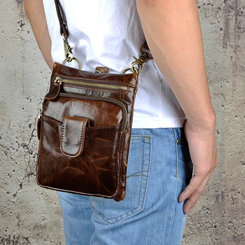 Original Leather men Casual Fashion Mochila Crossbody Messenger Bag Designer Male Waist Belt Pack Cigarette Tablet Pouch 6549-co 
Original Leather men Casual Fashion Mochila Crossbody Messenger Bag Designer Male Waist Belt Pack Cigarette Tablet Pouch 6549-co