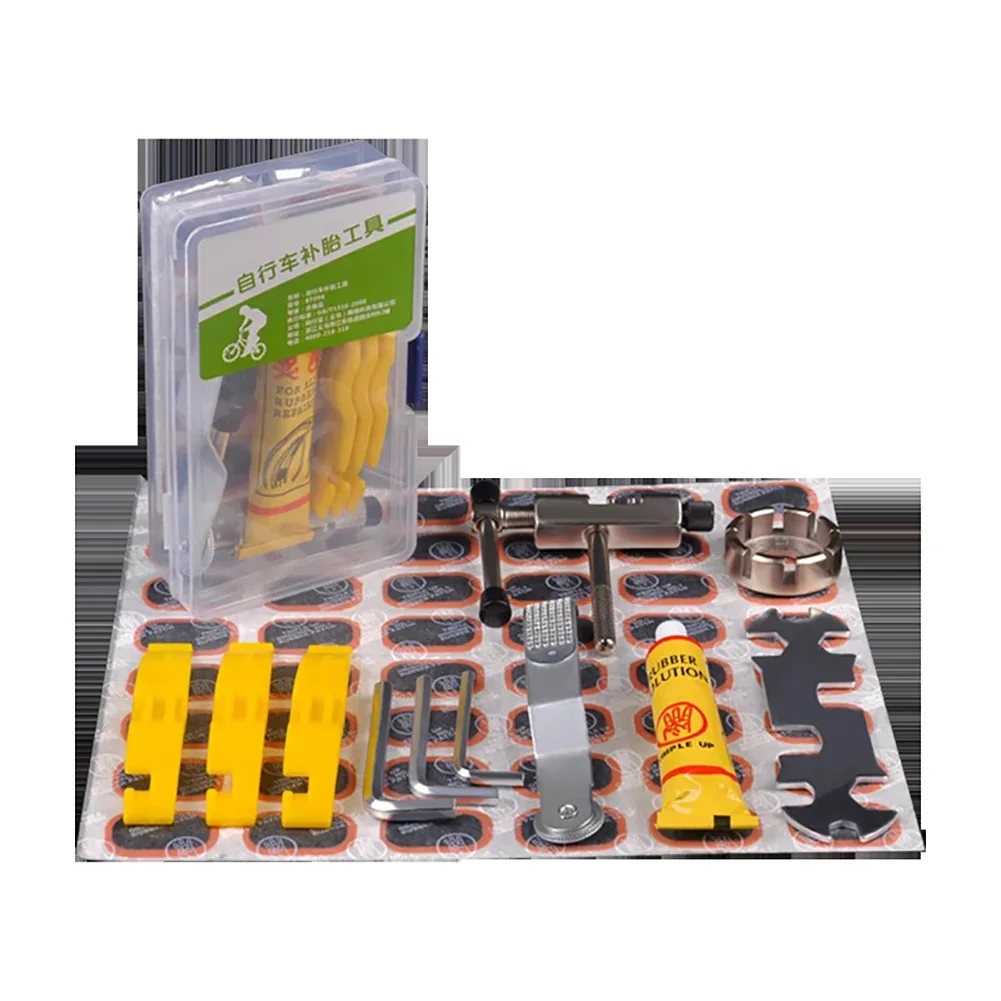Bike Puncture Repair Kit Bicycle Tyre Hose Glue Adhesive Super Patches Hardened Levers Rasp Tool
Bike Puncture Repair Kit Bicycle Tyre Hose Glue Adhesive Super Patches Hardened Levers Rasp Tool
