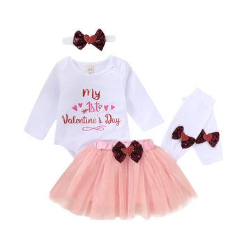 0-18Months My First Valentine's Day printed Bodysuits +tutu Skirts +Leg warmer+Headband 4pcs Set for New born baby Girls Clothes
0-18Months My First Valentine's Day printed Bodysuits +tutu Skirts +Leg warmer+Headband 4pcs Set for New born baby Girls Clothes