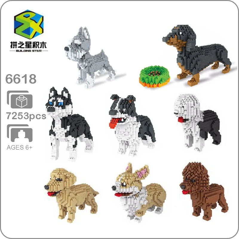 Building Star Pet Teddy Schnauzer Dachshund Husky Corgi Collie Dog 3D Animal Model Diamond Mini Building Small Blocks Toy no box
Building Star Pet Teddy Schnauzer Dachshund Husky Corgi Collie Dog 3D Animal Model Diamond Mini Building Small Blocks Toy no box