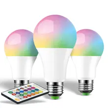 2022NEW LED Bulb RGB Lights 5W 10W 15W E27 110V 220V Changeable Smart Colorful RGBW led Lamp With IR Remote Control Memory Mode
2022NEW LED Bulb RGB Lights 5W 10W 15W E27 110V 220V Changeable Smart Colorful RGBW led Lamp With IR Remote Control Memory Mode
