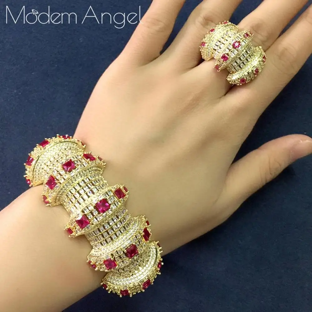ModemAngel 2PCS Bracelets/Ring Luxury Cubic Zirconia Open Bangle Resizable Rings Trendy Girls Women Patry Wedding Jewelry Sets
ModemAngel 2PCS Bracelets/Ring Luxury Cubic Zirconia Open Bangle Resizable Rings Trendy Girls Women Patry Wedding Jewelry Sets