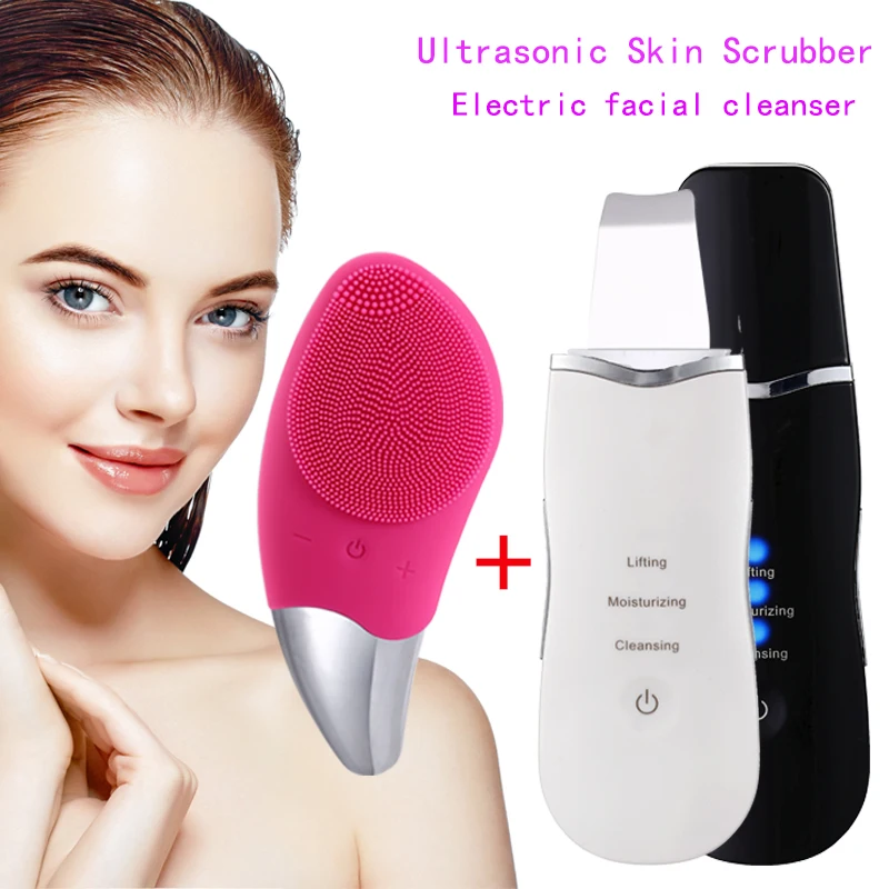 Electric facial cleanser Ultrasonic Skin Scrubber Deep Face Cleaning Machine Peeling Shovel Facial Pore Cleaner Lift Face Beauty
Electric facial cleanser Ultrasonic Skin Scrubber Deep Face Cleaning Machine Peeling Shovel Facial Pore Cleaner Lift Face Beauty