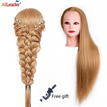 Alileader 65CM Blond Long Hair Training Head Hairdressing Synthetic Hair Head For Hairstyles PVC Mannequin Training Heads
Alileader 65CM Blond Long Hair Training Head Hairdressing Synthetic Hair Head For Hairstyles PVC Mannequin Training Heads
