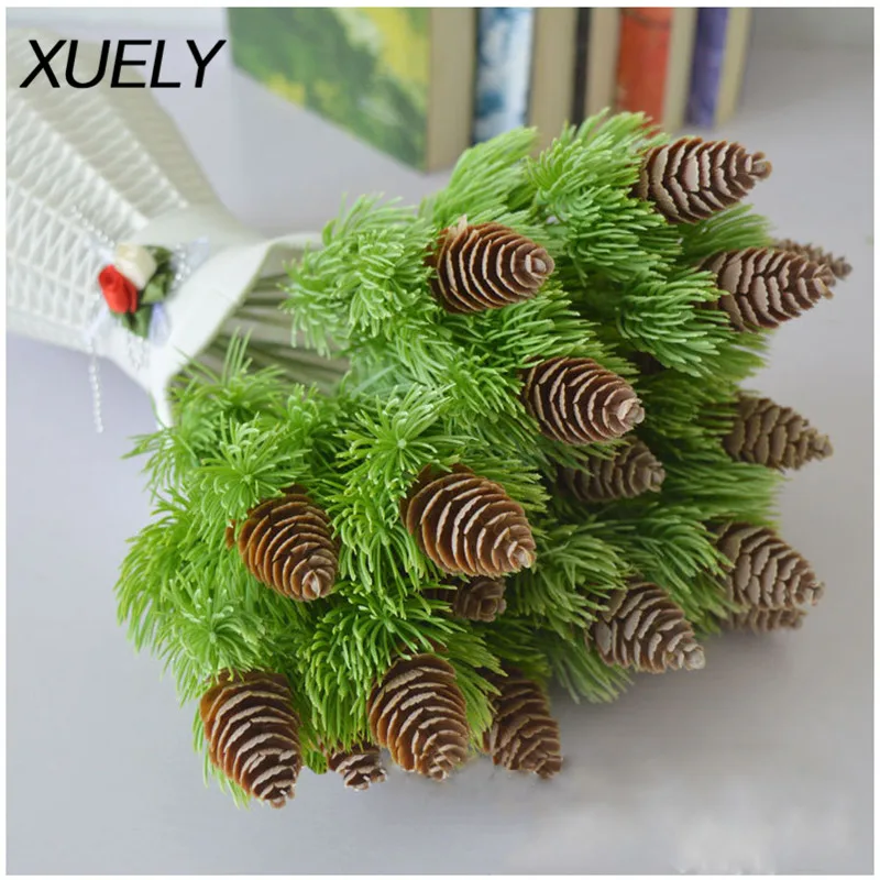 7 branches artificial plastic pine fake plants Pine Nuts Cones Tree for Christmas Party Decor Faux Grass Xmas home wedding decor
7 branches artificial plastic pine fake plants Pine Nuts Cones Tree for Christmas Party Decor Faux Grass Xmas home wedding decor