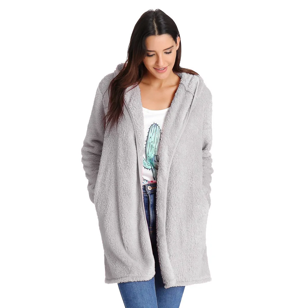 Ladies Womens Soft Teddy Hooded Jumper Hoody Jacket Coat With Pocket With Pocket 2019 Autumn Winter Long Sleeve Casual
Ladies Womens Soft Teddy Hooded Jumper Hoody Jacket Coat With Pocket With Pocket 2019 Autumn Winter Long Sleeve Casual