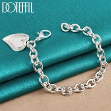 DOTEFFIL 925 Sterling Silver Double Heart Pendant Bracelet Chain For Woman Man Charm Wedding Engagement Fashion Party Jewelry
DOTEFFIL 925 Sterling Silver Double Heart Pendant Bracelet Chain For Woman Man Charm Wedding Engagement Fashion Party Jewelry