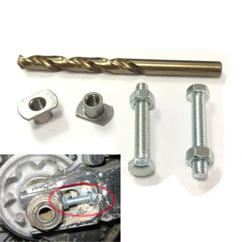 Chain Adjuster Bolt Swing Arm Buddy 2 Bolt Repair Kit Saver for CRF50F CR80R CRF100F CR125R CRF250R/X CRF450R / 450X XR650R
Chain Adjuster Bolt Swing Arm Buddy 2 Bolt Repair Kit Saver for CRF50F CR80R CRF100F CR125R CRF250R/X CRF450R / 450X XR650R