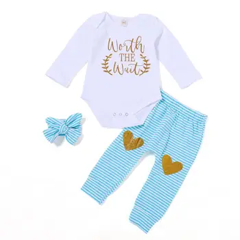 Kids Baby Girl Outfits 3Pcs Baby Girl Clothing Sets Bodysuit+Long Pants+Headband
Kids Baby Girl Outfits 3Pcs Baby Girl Clothing Sets Bodysuit+Long Pants+Headband