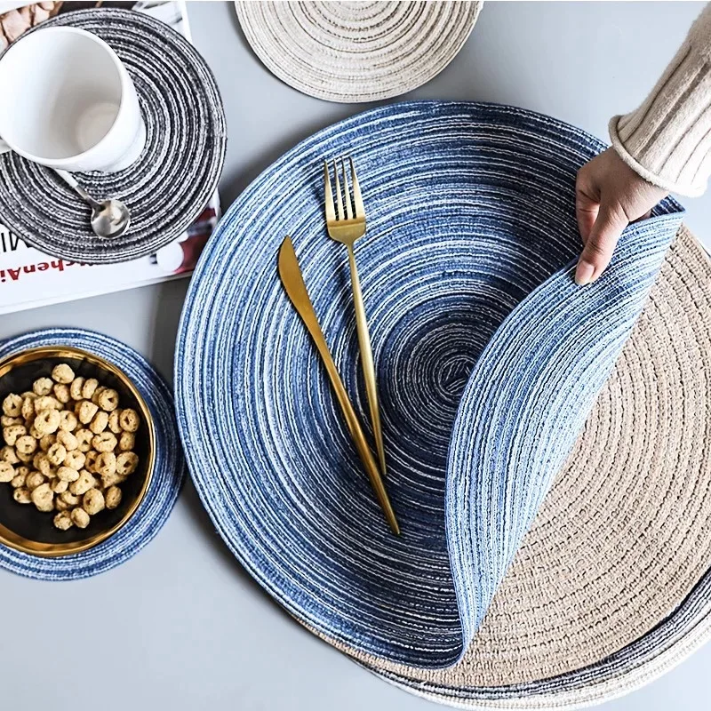 Place Mats for Dining Table Japan Style with Round Design Placemats Linen Non Slip Table Mat Kitchen Accessories Decoration Home
Place Mats for Dining Table Japan Style with Round Design Placemats Linen Non Slip Table Mat Kitchen Accessories Decoration Home