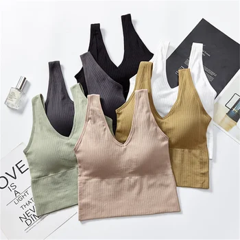 Sexy Tank Top V Neck Paded Vest Crop Tee Women Beauty Back Camisole Stripe Feminino Top топ Comfortable Cami топики женские
Sexy Tank Top V Neck Paded Vest Crop Tee Women Beauty Back Camisole Stripe Feminino Top топ Comfortable Cami топики женские