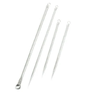 4 Pcs Silver Stainless Steel Blackhead Remover Acne Needle Tool Extractor
4 Pcs Silver Stainless Steel Blackhead Remover Acne Needle Tool Extractor