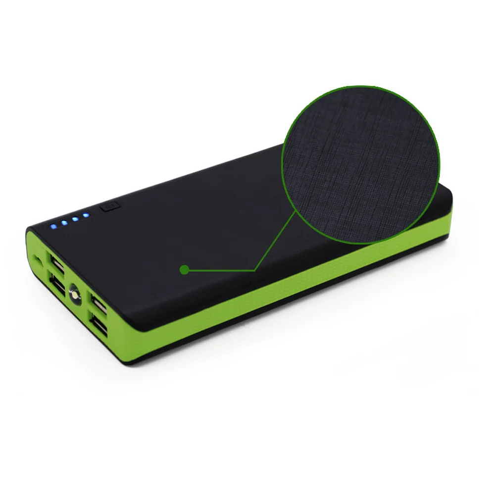 5V 2A Power Bank Charger Case DIY Kits Powered By 6x 18650 Batteries 4 USB Ports Power Bank Shell with LED Flashlight
5V 2A Power Bank Charger Case DIY Kits Powered By 6x 18650 Batteries 4 USB Ports Power Bank Shell with LED Flashlight
