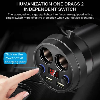 Multi-Function Car Charger 2 USB 5V 3.1A Efficient Car Cup Power Socket Adapter With Voltage LED Display Cigarette Lighter
Multi-Function Car Charger 2 USB 5V 3.1A Efficient Car Cup Power Socket Adapter With Voltage LED Display Cigarette Lighter