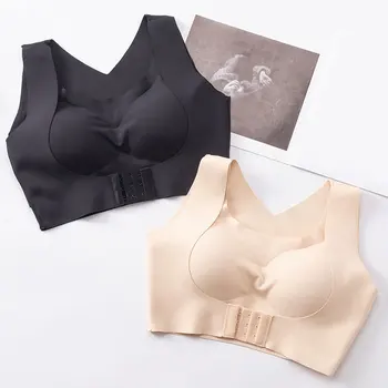 New Seamless Latex Bra Underwear Two-in-One Gathering Adjustable Front Buckle Bra Lingerie Women Humpback Corrected Body Shaper
New Seamless Latex Bra Underwear Two-in-One Gathering Adjustable Front Buckle Bra Lingerie Women Humpback Corrected Body Shaper