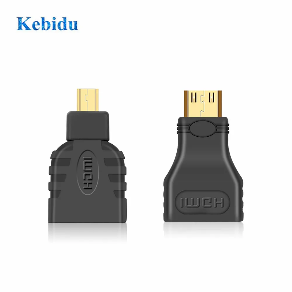 Фото KEBIDU HDMI-совместим с Mini Micro HD золотое покрытие преобразователь для ТВ-адаптера Xbox 360