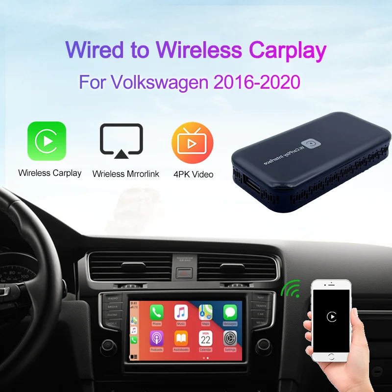 For VW Carplay Wireless Carplay Dongle Mirror link Car Multimedia Player Android 9.0 Wired to Wireless Carplay 3.0 Version
For VW Carplay Wireless Carplay Dongle Mirror link Car Multimedia Player Android 9.0 Wired to Wireless Carplay 3.0 Version