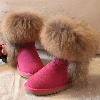 2019 Real Raccoon Fur 100% Genuine Leather Snow Boots Muleshoe Knee-High Winter Women's Boots
2019 Real Raccoon Fur 100% Genuine Leather Snow Boots Muleshoe Knee-High Winter Women's Boots