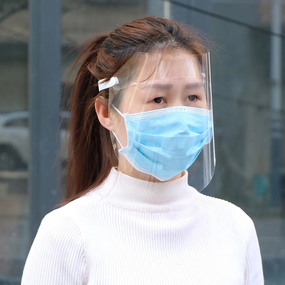 New Portable Transparent Full Face Protective Mask Visor Windproof Face Shield Screen Washable Reusable
New Portable Transparent Full Face Protective Mask Visor Windproof Face Shield Screen Washable Reusable