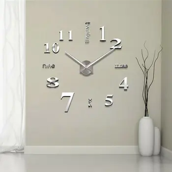 DIY 3D Mirror Surface Large Number Wall Clock Sticker Home Decor Mirror Living Room Large Art Design Wall Clock
DIY 3D Mirror Surface Large Number Wall Clock Sticker Home Decor Mirror Living Room Large Art Design Wall Clock