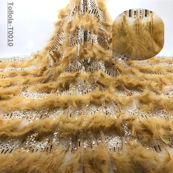 Latest African Tull Lace Fabrics High Quality Feather Nigerian Net Lace Fabric with Sequins Sequence Lace for Women Dress
Latest African Tull Lace Fabrics High Quality Feather Nigerian Net Lace Fabric with Sequins Sequence Lace for Women Dress