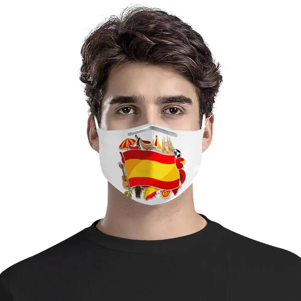 Spanish flag Custom pattern 4Pcs Filter Masks Carbon Insert Anti-dust Masks Reusable Anti-infection Face Mask 3D Spain pattern
Spanish flag Custom pattern 4Pcs Filter Masks Carbon Insert Anti-dust Masks Reusable Anti-infection Face Mask 3D Spain pattern