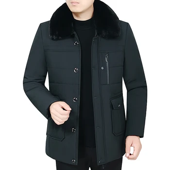 Winter Thick Thermal Puffer Jacket Men Fur Collar Fleece Lining Puff Parkas Black Navy Blue Warm Quilted Basic Coat Plus Size
Winter Thick Thermal Puffer Jacket Men Fur Collar Fleece Lining Puff Parkas Black Navy Blue Warm Quilted Basic Coat Plus Size