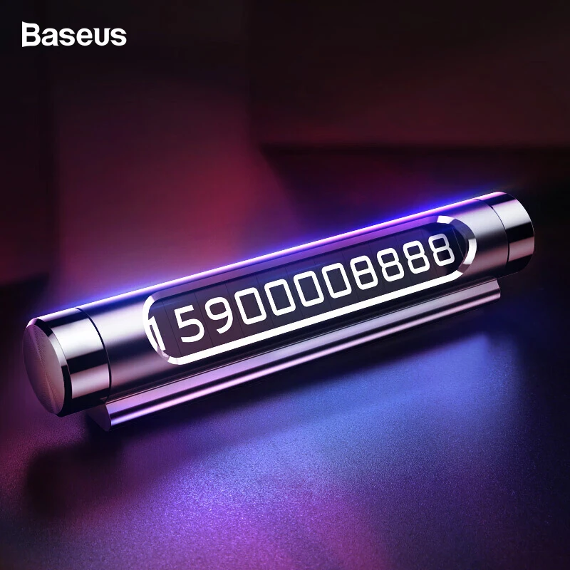 Baseus Car Temporary Parking Card For Car Luminous Dual Phone Number Card Plate Car Park Stop Automobile Car-styling Accessories
Baseus Car Temporary Parking Card For Car Luminous Dual Phone Number Card Plate Car Park Stop Automobile Car-styling Accessories