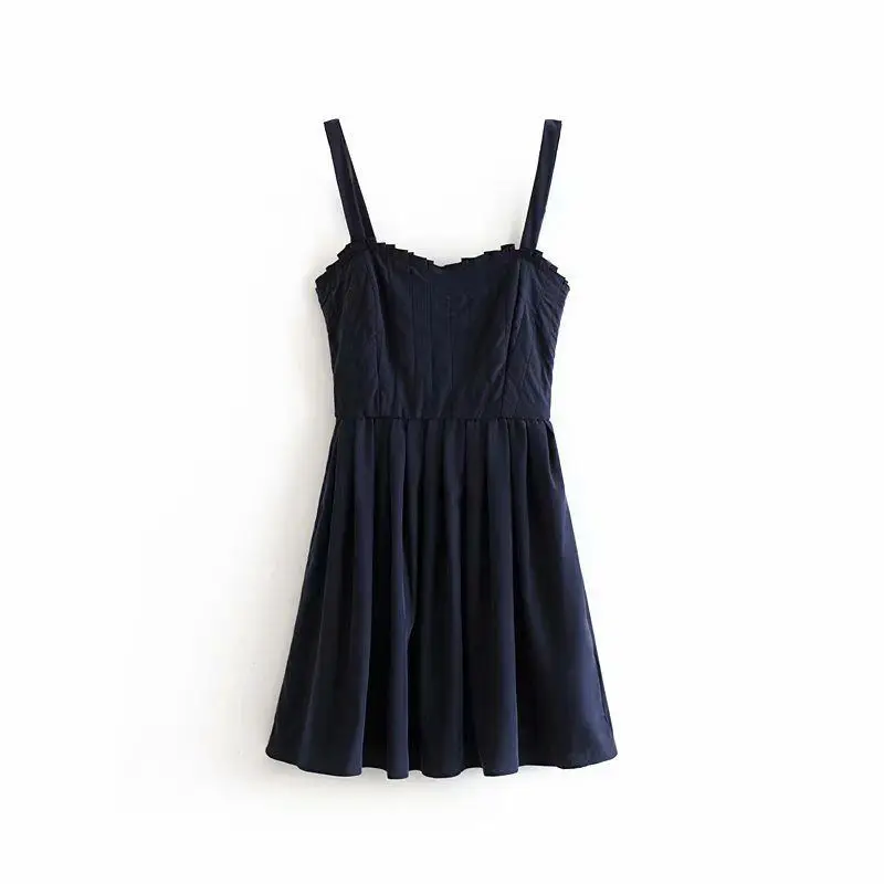 2019 Fashion And Personality Pullover Camisole Short Skirt Solid Color Elastic Waist Chest Pleated Decoration Dress Women's 
2019 Fashion And Personality Pullover Camisole Short Skirt Solid Color Elastic Waist Chest Pleated Decoration Dress Women's