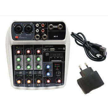 AI-4 mixer 4 channels with USB reverberation effect Bluetooth sound card function live webcast K song anchor
AI-4 mixer 4 channels with USB reverberation effect Bluetooth sound card function live webcast K song anchor