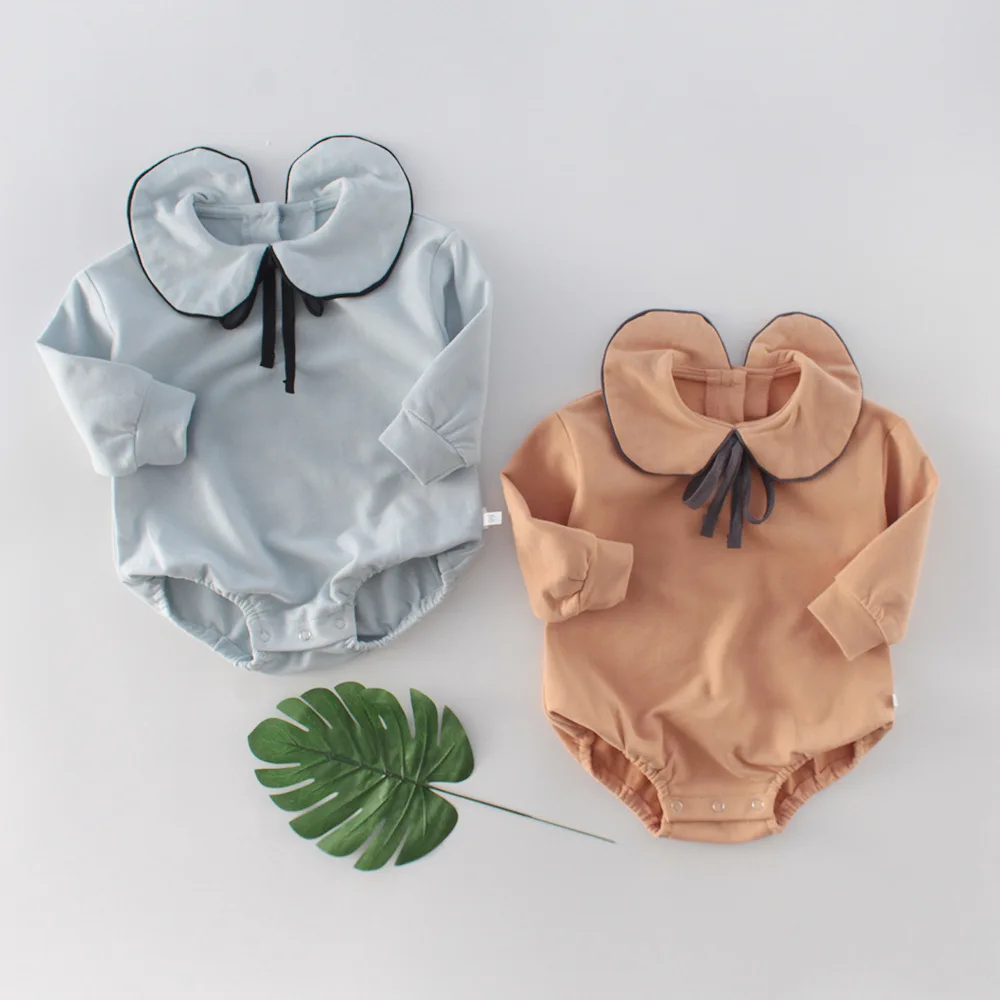 Spring baby girls bowknot cute long sleeve bodysuits kids pure cotton doll collar Jumpsuits
Spring baby girls bowknot cute long sleeve bodysuits kids pure cotton doll collar Jumpsuits