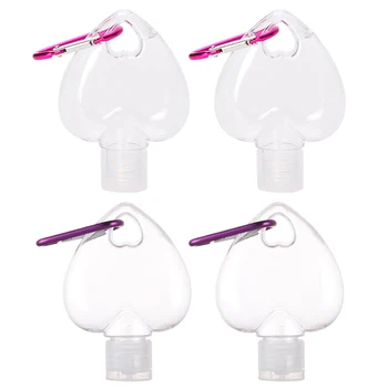 4 Pcs Wash-free Hand Washing Liquid Bottle Heart-shaped Travel Bottle Stoarge Bottle Storage Container with Hook for Sanitizer
4 Pcs Wash-free Hand Washing Liquid Bottle Heart-shaped Travel Bottle Stoarge Bottle Storage Container with Hook for Sanitizer