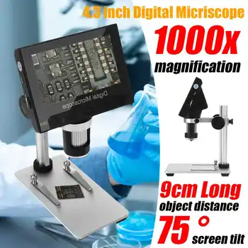 1000x 2.0MP USB Digital Electronic Microscope DM4 4.3"LCD Display VGA Digital Microscope LED Stand for PCB Motherboard Repaire
1000x 2.0MP USB Digital Electronic Microscope DM4 4.3"LCD Display VGA Digital Microscope LED Stand for PCB Motherboard Repaire