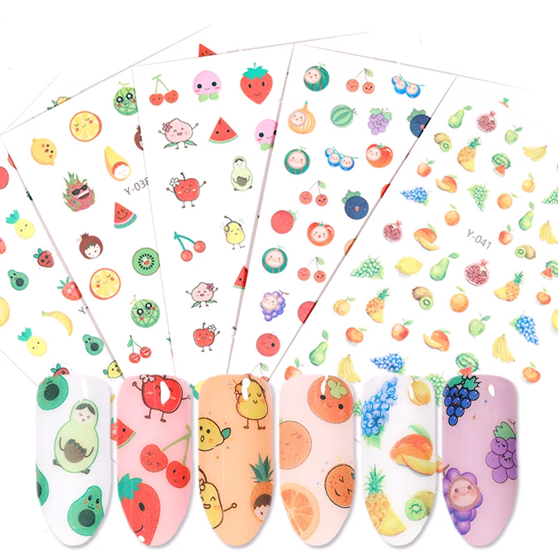Summer Cute 3D Nail Stickers Mix Fruits Patterns Colorful Transfer Sticker Paper Decals Nail Art DIY Decorations for Nail Design
Summer Cute 3D Nail Stickers Mix Fruits Patterns Colorful Transfer Sticker Paper Decals Nail Art DIY Decorations for Nail Design