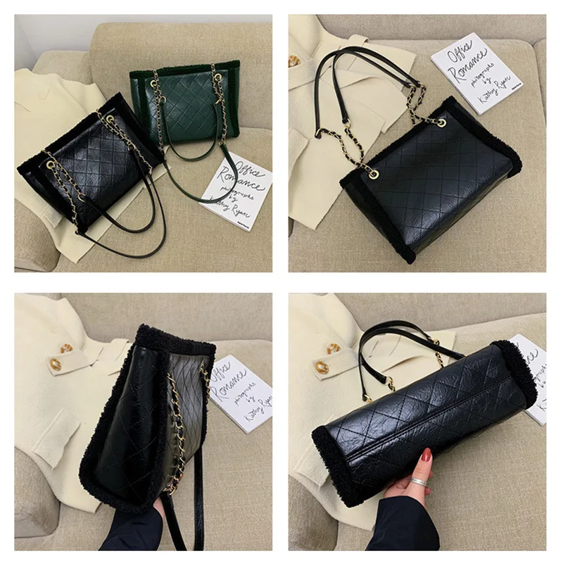 2019 Autumn & Winter New Style WOMEN'S Bag Korean-style Rhombus Shoulder Large Bag Maomao Bag Car Suture Tote Bag Solid Color Ob
2019 Autumn & Winter New Style WOMEN'S Bag Korean-style Rhombus Shoulder Large Bag Maomao Bag Car Suture Tote Bag Solid Color Ob