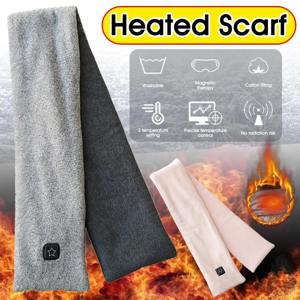 Heated Scarf Winter Warm Neck Wrap 3 Temperature Settings Rechargeable Washable Scarf
Heated Scarf Winter Warm Neck Wrap 3 Temperature Settings Rechargeable Washable Scarf