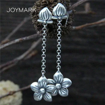 Retro Silver Jewelry Dangle Earrings For Women 925 Sterling Silver Flower Drop Earrings Flower Buds Earrings TSE452 
Retro Silver Jewelry Dangle Earrings For Women 925 Sterling Silver Flower Drop Earrings Flower Buds Earrings TSE452